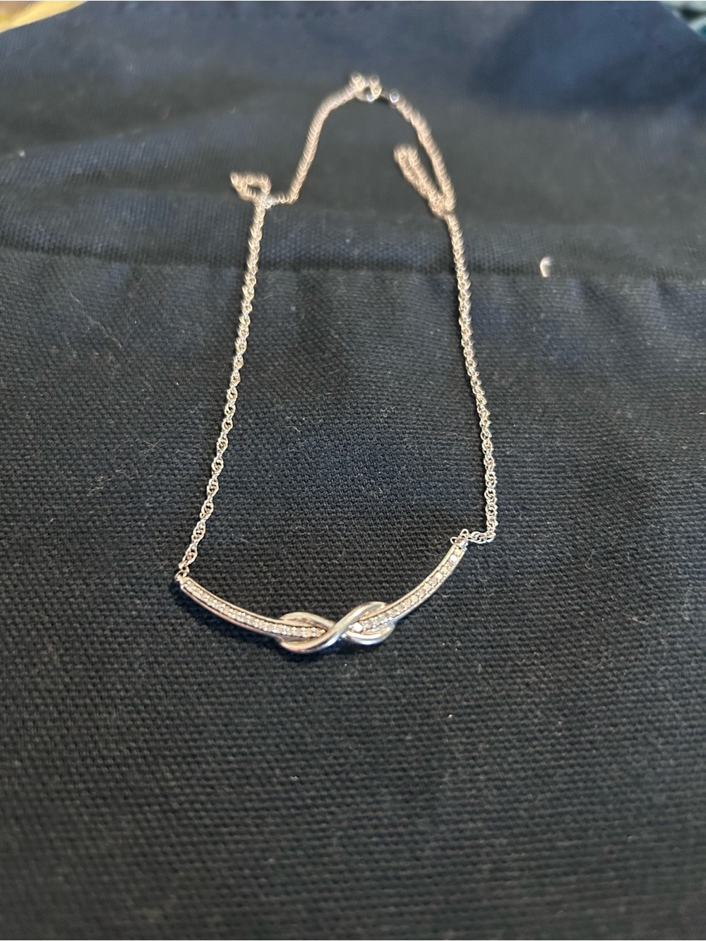 Sterling Silver Infinity Curve Necklace - Women's Jewelry